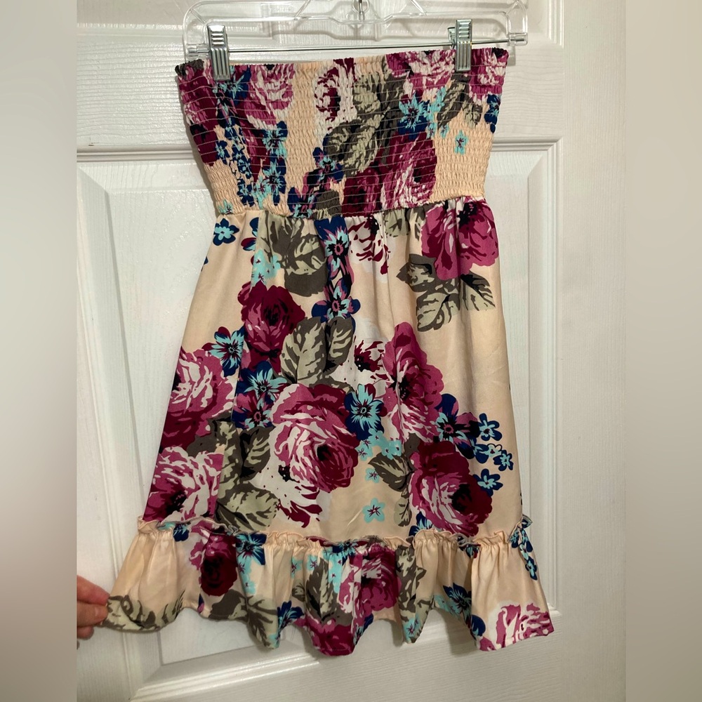 Guess floral satin mini dress